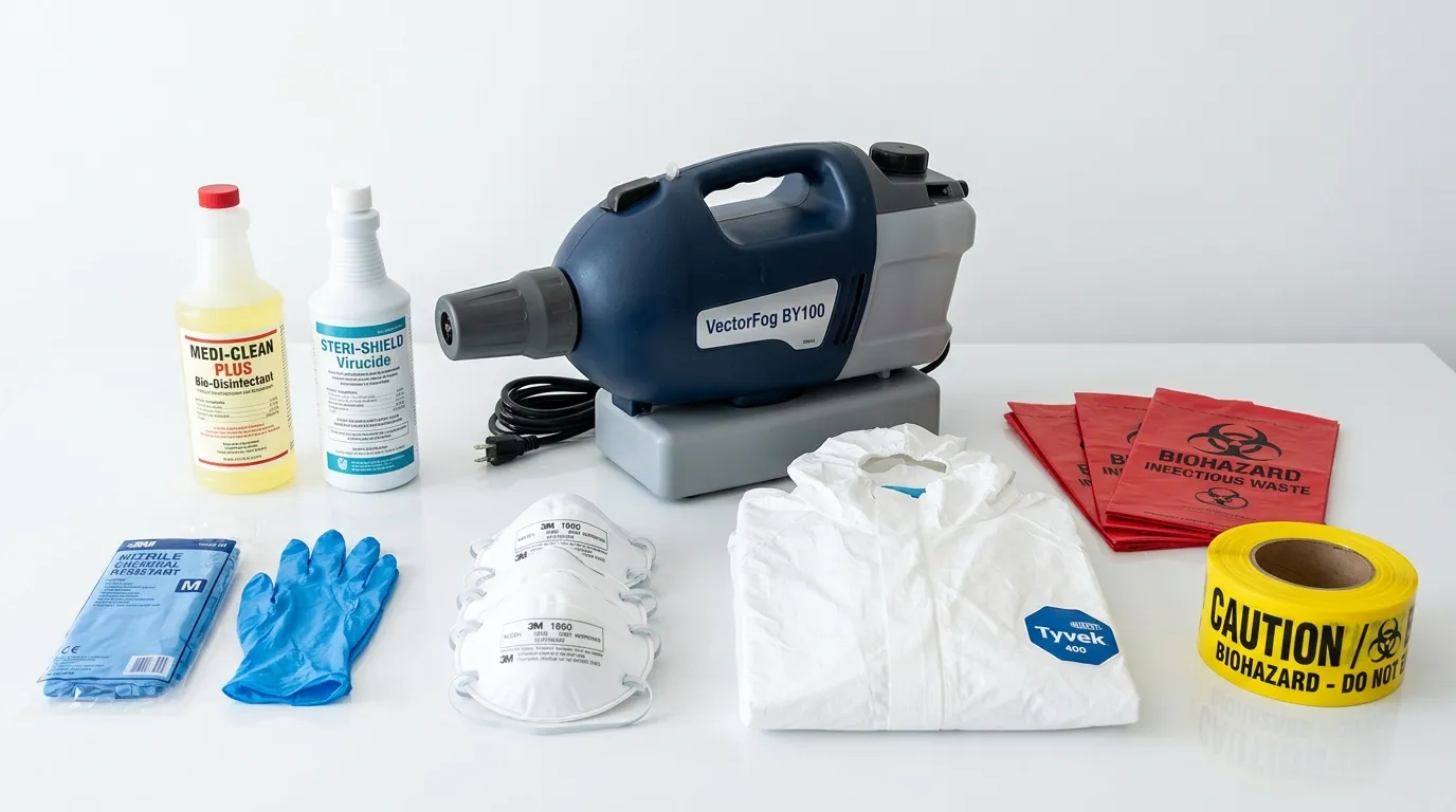 Professional biohazard remediation crew working in Fort Meade